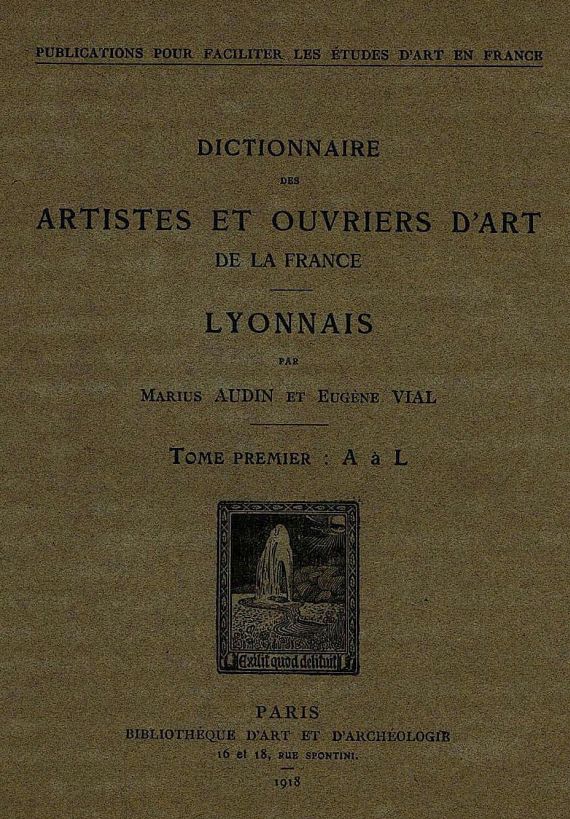 Marius Audin - Dictionnaire des artistes et ouvriers d