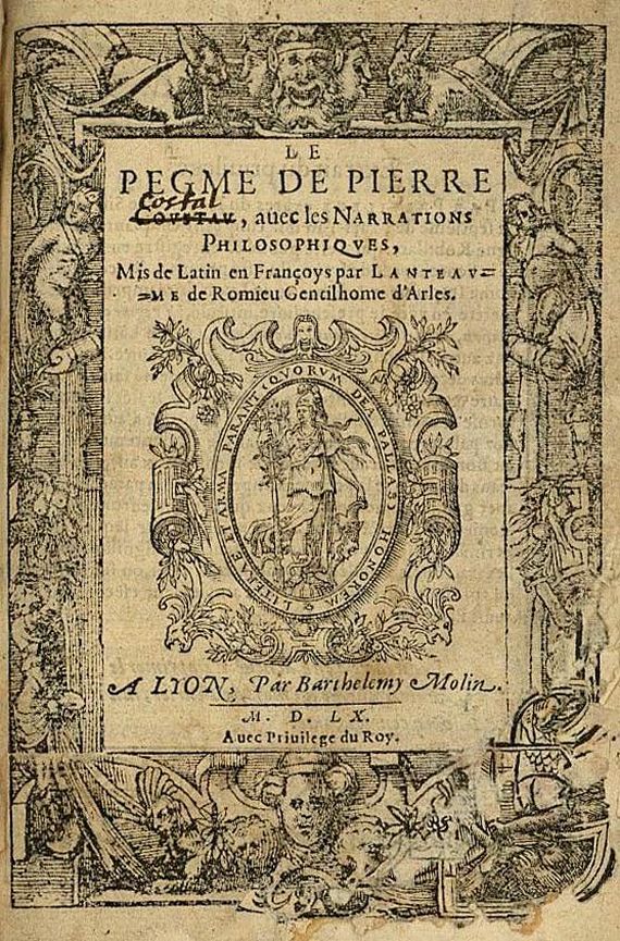 Pierre Coustau - Le pegme. 1560.