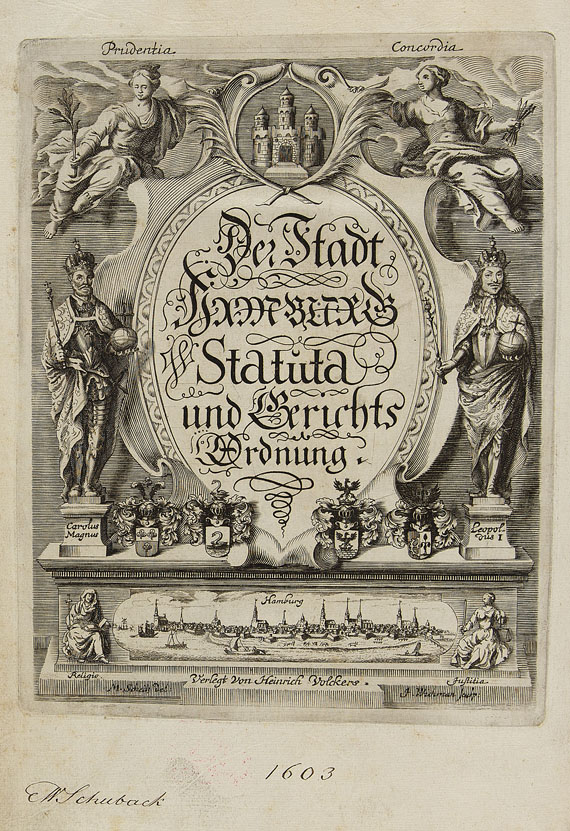   - Hamburg Gerichtsordnung und Statuta. 1603.