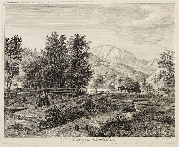 Johann Christoph Erhard - Der Schneeberg vom Klosterthal aus