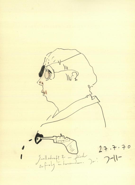 Horst Janssen - Zeichnungen (mit Originalzng.). 1970.