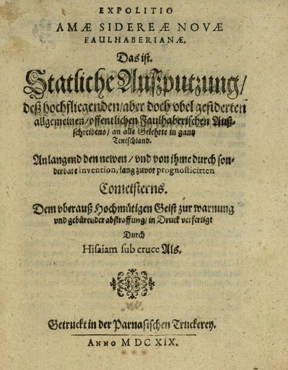 Johannes Faulhaber - Expolitio famae. 1619