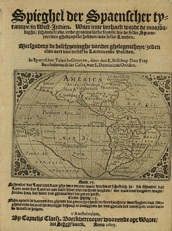 Bartholome La Casas - Spieghel der Spaenscher tyrannye. 1607.
