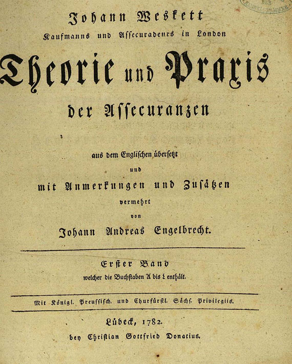 Johann Weskett - Theorie und Praxis, 1782.