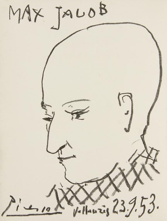 Pablo Picasso - Jacob, M., Chronique des temps héroique. 1956. - 