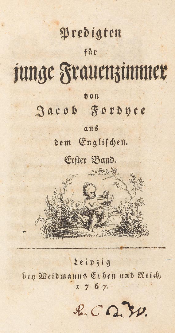 Jacob Fordyce - Predigten für junge Frauenzimmer, 1767.