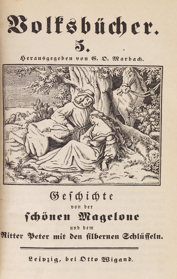 Volksbücher - Marbach, Gotthard Oswald, Volksbücher. 9 Bde. (1839)
