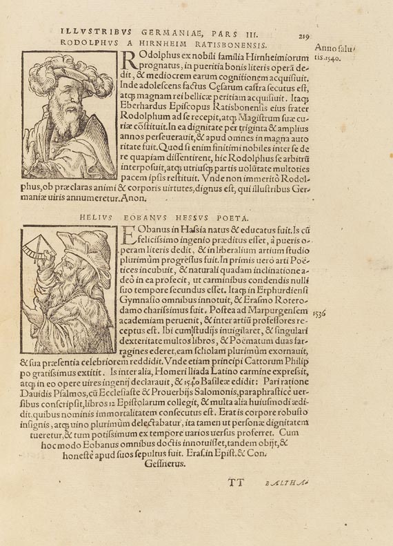 Heinrich Pantaleon - Prosopographiae. 1565. 3 Teile in 1 Bd.