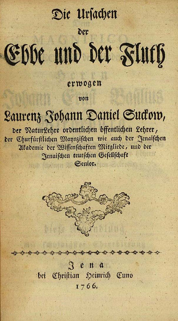 Laurenz Johann Daniel Suckow - Die Ursachen der Ebbe. 1766
