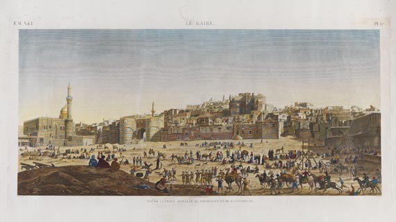 Afrika - 1 Bl. Panorama-Ansicht von Kairo. 1809
