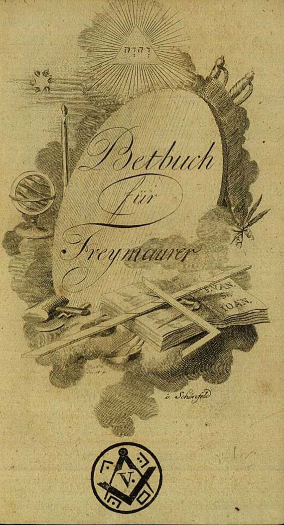  Freimaurer - Betbuch für Freymaurer. 1784