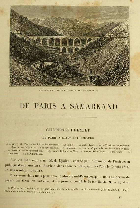 Marie de Ujfalvy-Bourdon - De Paris a Samarkand, 1880.