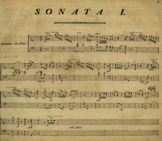 Musik - Häßler, Johann Wilhelm, Sechs leichte Sonaten. 1787.