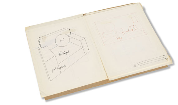 Claes Oldenburg - Skulpturer och teckningar - Orig.-Skizzen. 1966.
