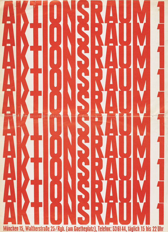 Aktionsraum - Aktionsraum, Konvolut Hermann Nitsch, dabei 1 Plakat. 1969 - 1970.