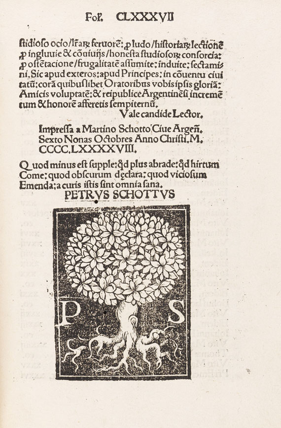 Petrus Schott - Lucubraciunculae ornatissimae. 1498. - 