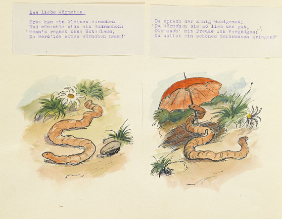 Otto Dill - Original Manuskript, "Was die lieben Tiere vom Löwen"