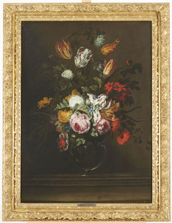 Jan Peeter Brueghel - Blumenbouquet in einer venezianischen Glasvase