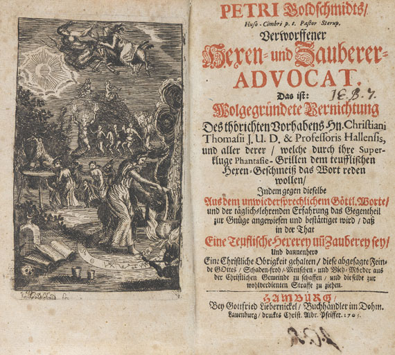 Petrus Goldschmidt - Verworffener Hexen und Zauberer Advocat. 1705..