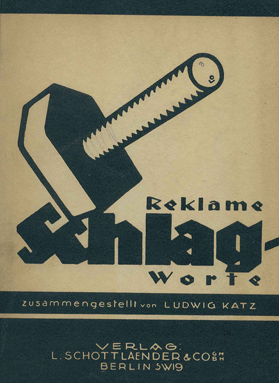 Reklame - Katz, Ludwig, Reklame Schlagworte + 1 Beigabe Japanische Reklame. 1921-1925