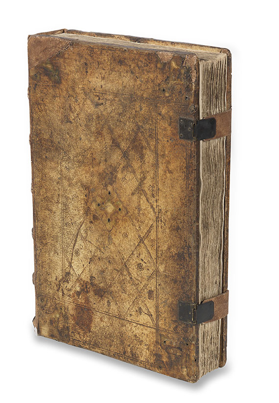 Biblia latina - Sensenschmidt-Bibel, mit Barock-Buchständer.