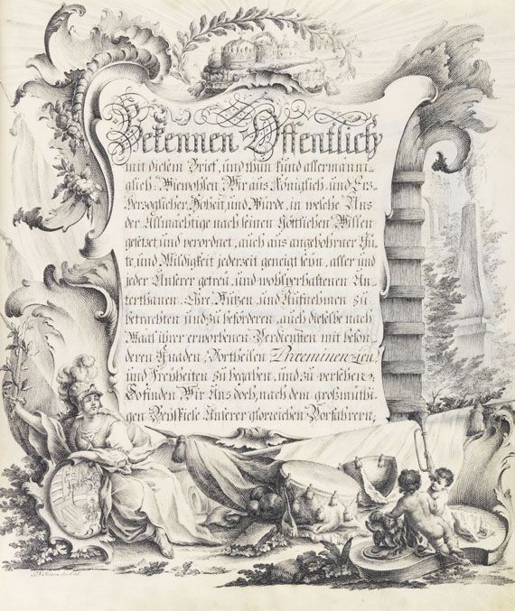 Maria Theresia - Adelsbrief auf Pergament