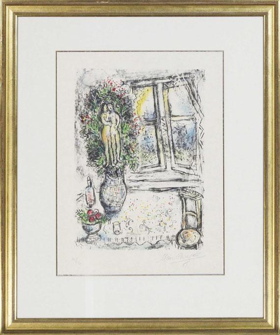 Marc Chagall - La fenêtre entrouverte - Frame image