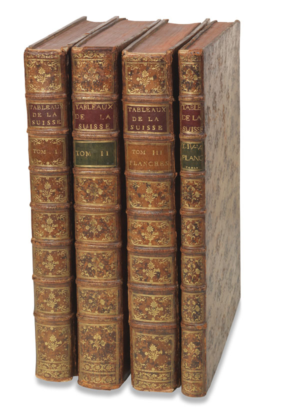 Béat Fidelé Antoine de Zurlauben - Tableaux de la Suisse. 5 Bände in 4 - 