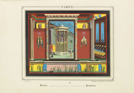 Pompeji - Sammelband mit Darstellungen pompeijanischer Wandmalereien