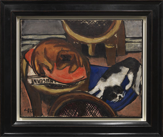 Max Beckmann - Majong und Chilly (Hunde) - Frame image