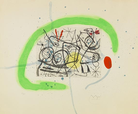 Joan Miró - Préparatifs d'oiseaux IV