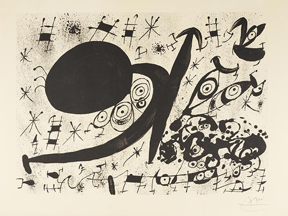 Joan Miró - Homenatge. - 2 Lithographien - 