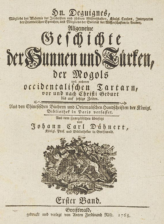 Joseph de Guignes - Allgemeine Geschichte der Hunnen und Türken