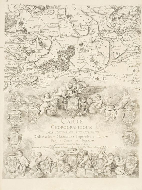 Joseph Jean Francois de Ferraris - Carte chorographique des Pays-Bas Autrichiens