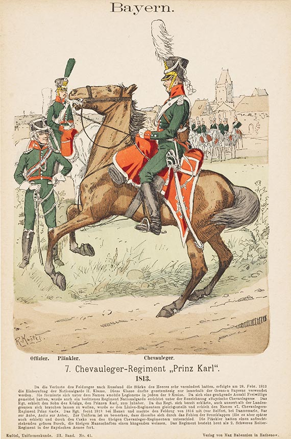 Richard Knötel - Uniformenkunde. Zus. 4 Bde. + 1 Beilagenband