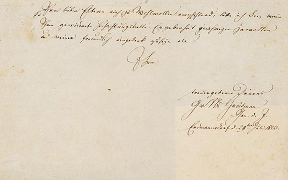 August Neidhardt von Gneisenau - 2 Briefe