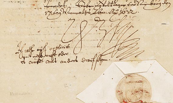 Albrecht von Wallenstein - Brief, 1 S.