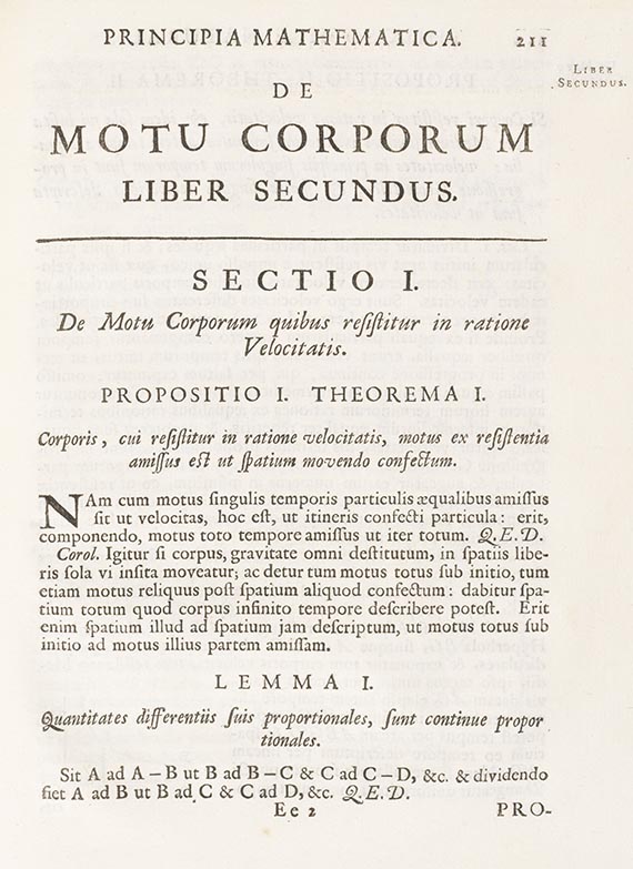 Isaac Newton - Philosophiae naturalis. Editio secunda - 