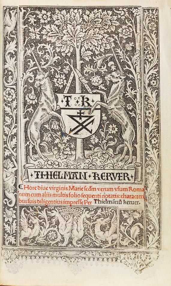  Stundenbuch - Gedrucktes Stundenbuch Thielman Kerver - 