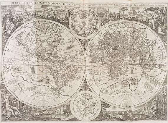 Jan Huygen van Linschoten - Navigatio in orientalem. - Descriptio totius Guineae. 2 Teile in 1 Band - 