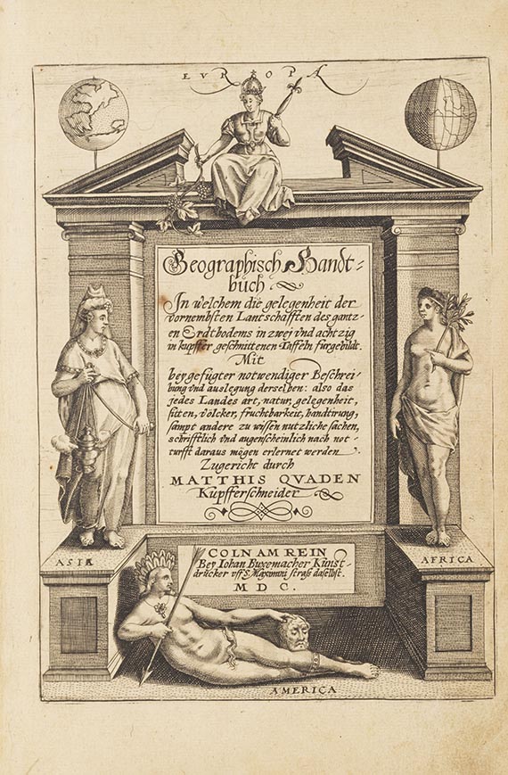 Matthias Quad - Geographisch Handtbuch. - Angeb.: Acosta, America, oder ... die Neuwe Welt, oder West-India - 