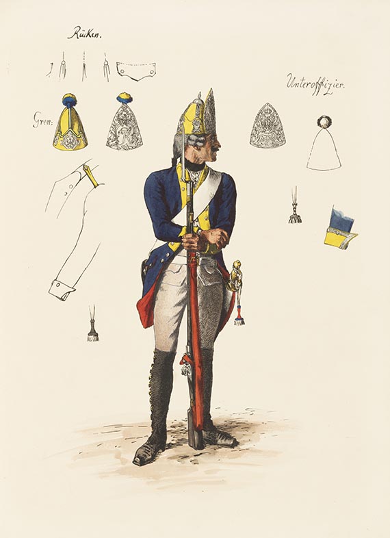 Adolph von Menzel - Die Armee Friedrich des Grossen in ihrer Uniformierung - 