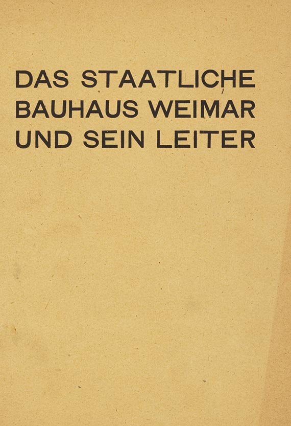  Bauhaus - Das Staatliche Bauhaus und sein Leiter